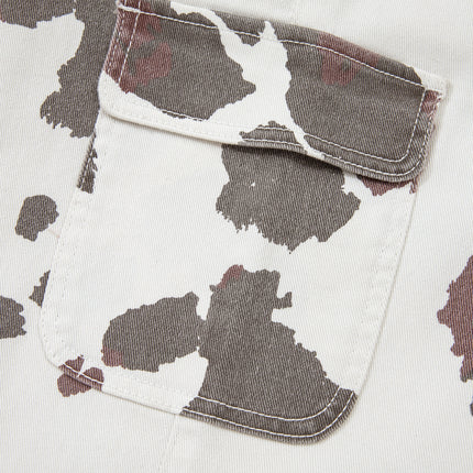Brown Cow Spots Printed Multi Pocketed Jeans