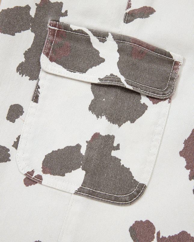 Brown Cow Spots Printed Multi Pocketed Jeans