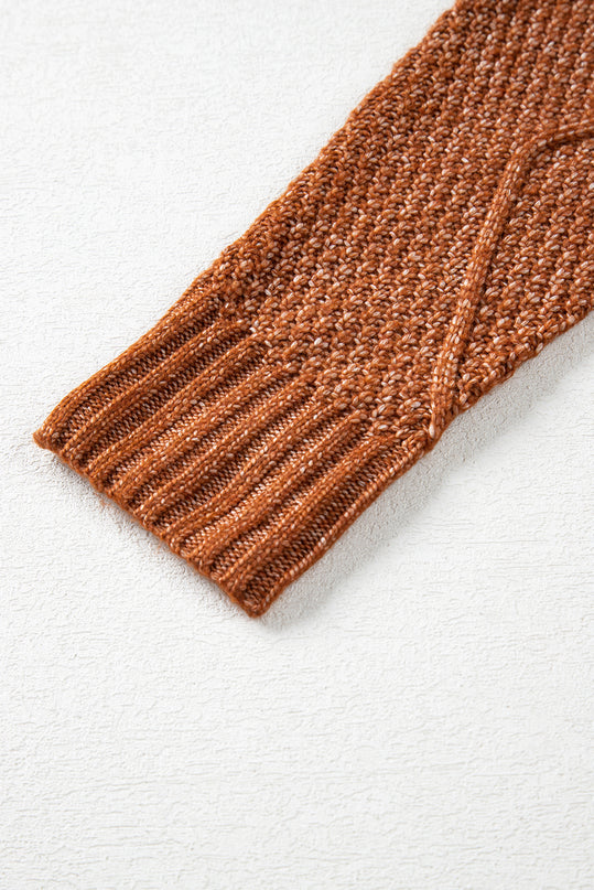 Cable Knit Drop Shoulder Sweater Dress