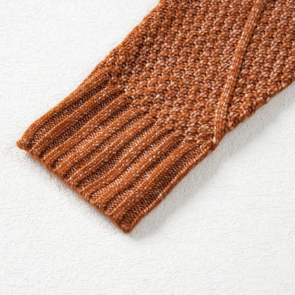 Cable Knit Drop Shoulder Sweater Dress