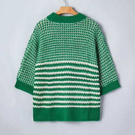Red 3/4 Draped Sleeve Slouchy Sweater