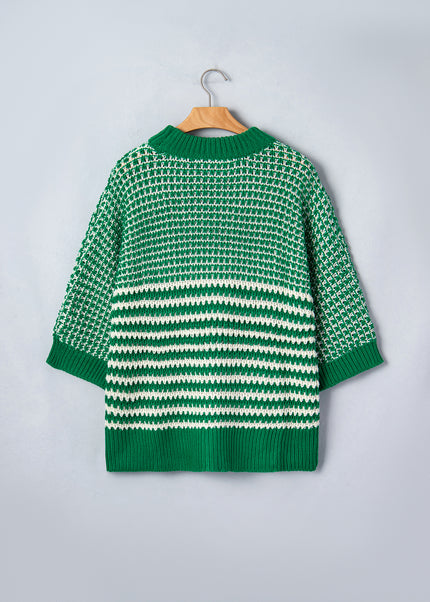 Red 3/4 Draped Sleeve Slouchy Sweater