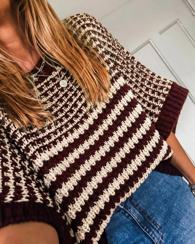 Red 3/4 Draped Sleeve Slouchy Sweater