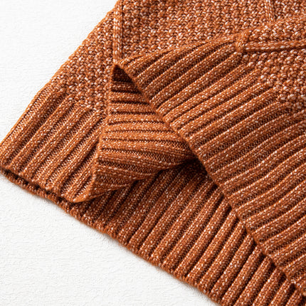 Cable Knit Drop Shoulder Sweater Dress