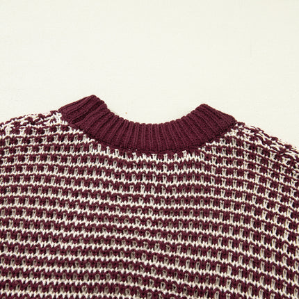 Red 3/4 Draped Sleeve Slouchy Sweater