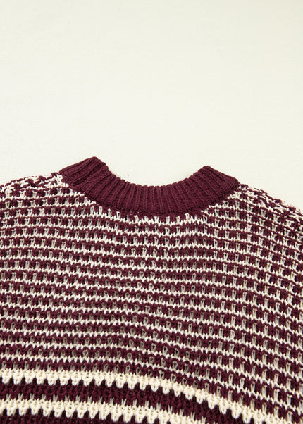 Red 3/4 Draped Sleeve Slouchy Sweater