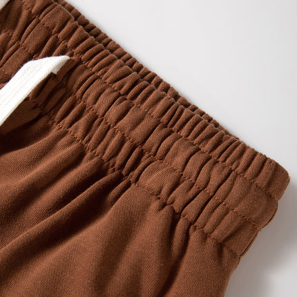 Brown Stripe Striped Drop Shoulder Pullover and Jogger Pants Set