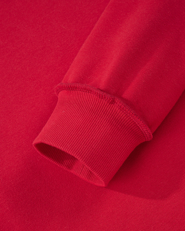 Bright Pink Oversize Drop Shoulder Reversible Mock Neck Sweatshirt