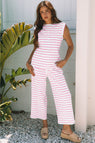Rose Stripe / S / 59%Polyester+41%Cotton