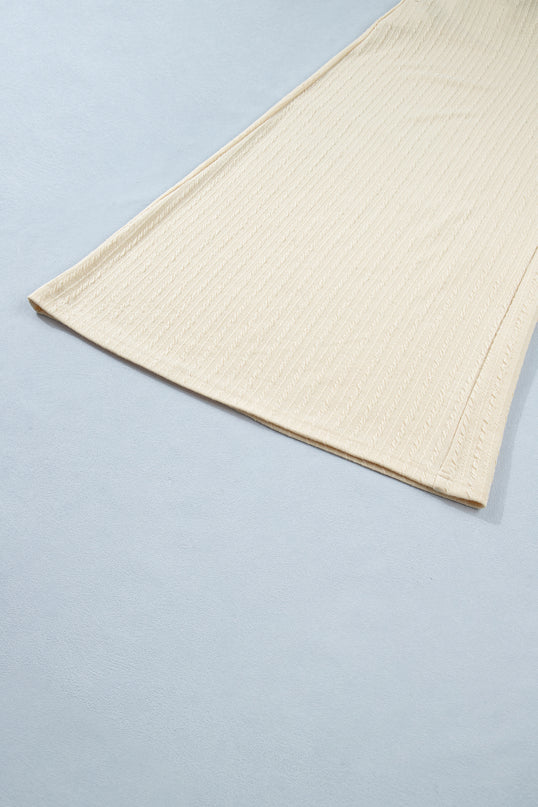 Ribbed Knit Wide Leg Jumpsuit