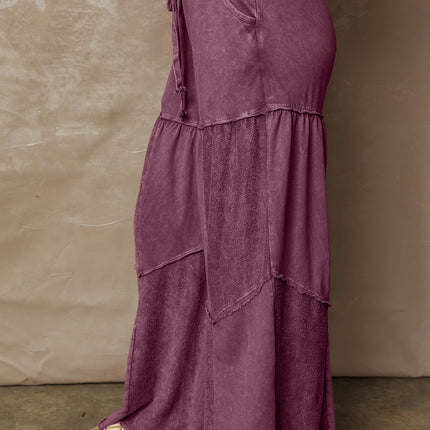 Ashleigh Blue Careys Tiered Wide Leg Patchwork Drawstring Pants