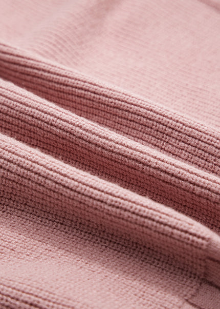 Goat Mixed Texture Knit Button V Neck Sweater Cardigan