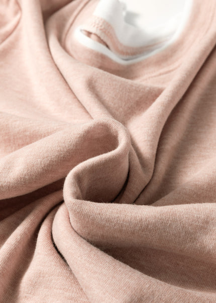 Smoke Gray False Two Piece Color Block Patchwork Long Sleeve Top