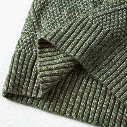 Cable Knit Drop Shoulder Sweater Dress