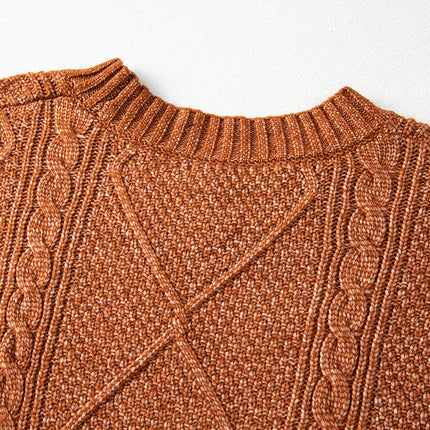 Cable Knit Drop Shoulder Sweater Dress