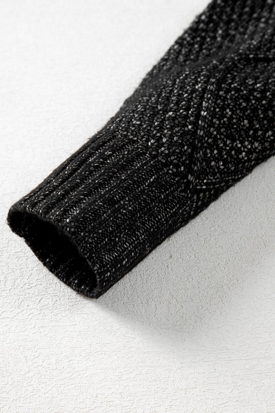 Cable Knit Drop Shoulder Sweater Dress