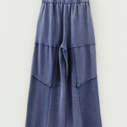 Ashleigh Blue Careys Tiered Wide Leg Patchwork Drawstring Pants