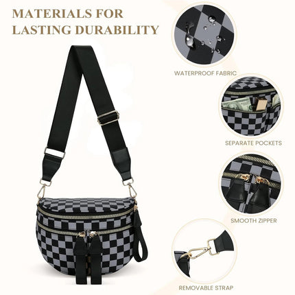 Checkerboard Compact Crossbody Bag