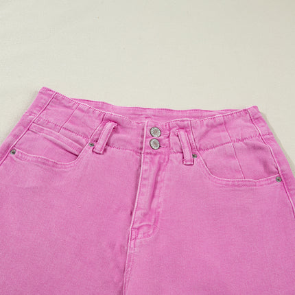 Mist 2-Button High Waist Flared Bottom Jeans