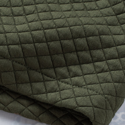 Black Retro Quilted Flap Pocket Button Shacket