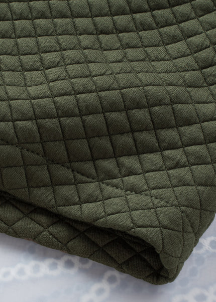 Black Retro Quilted Flap Pocket Button Shacket