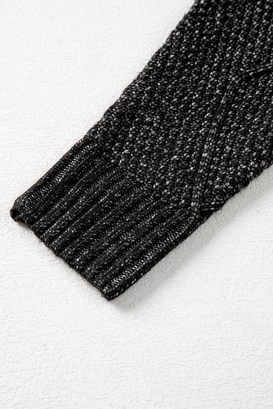 Cable Knit Drop Shoulder Sweater Dress