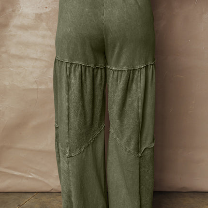 Ashleigh Blue Careys Tiered Wide Leg Patchwork Drawstring Pants