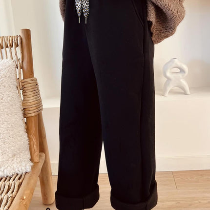 Black Elastic Waist Pants