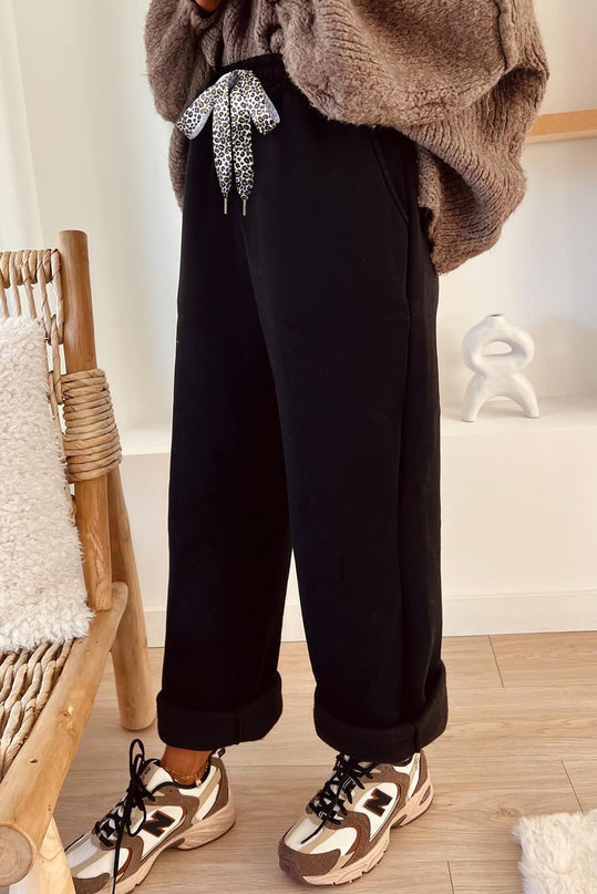 Black Elastic Waist Pants