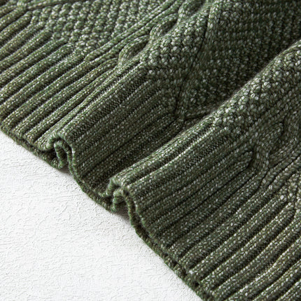 Cable Knit Drop Shoulder Sweater Dress