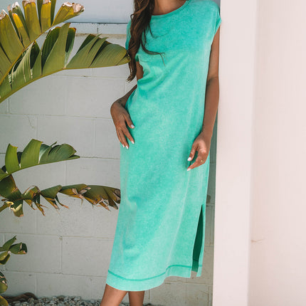 Carrot Pocketed T-shirt Long Dress