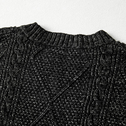 Cable Knit Drop Shoulder Sweater Dress