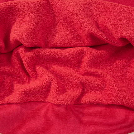 Bright Pink Oversize Drop Shoulder Reversible Mock Neck Sweatshirt
