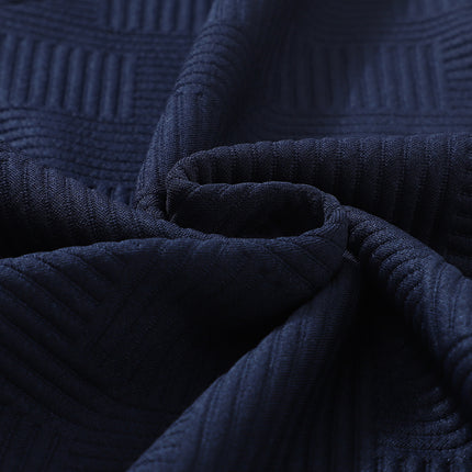 Navy Blue Ultra Loose Textured 2pcs Slouchy Outfit Set