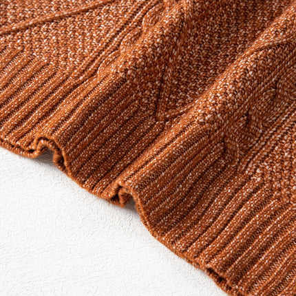 Cable Knit Drop Shoulder Sweater Dress