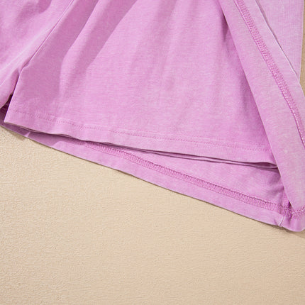 Myosotis 2 Pieces Cotton Tank Top Lined Split Skirt Set