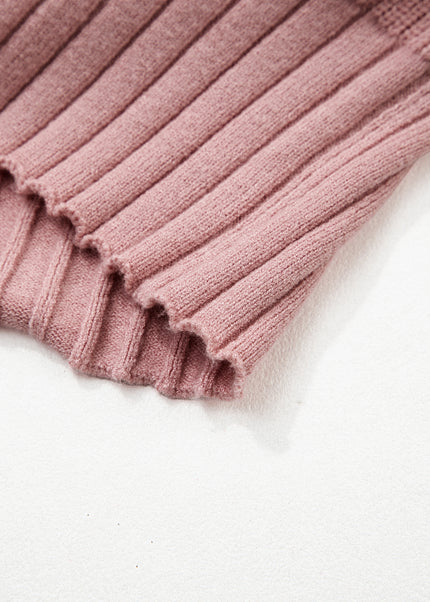 Goat Mixed Texture Knit Button V Neck Sweater Cardigan