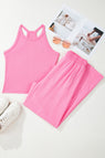 Sachet Pink / S / Top:92%Viscose+8%Elastane+Bottom:80%Cotton+20%Polyester