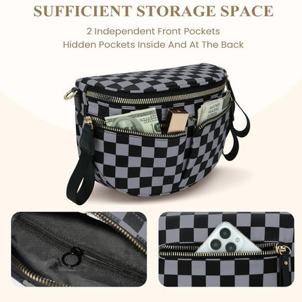 Checkerboard Compact Crossbody Bag