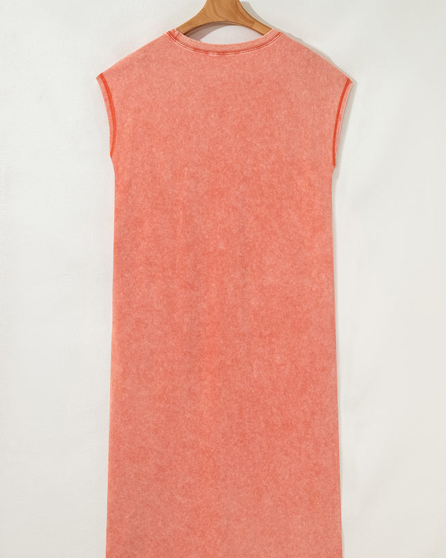 Carrot Pocketed T-shirt Long Dress