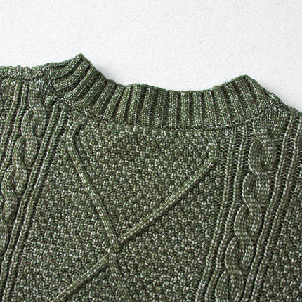 Cable Knit Drop Shoulder Sweater Dress