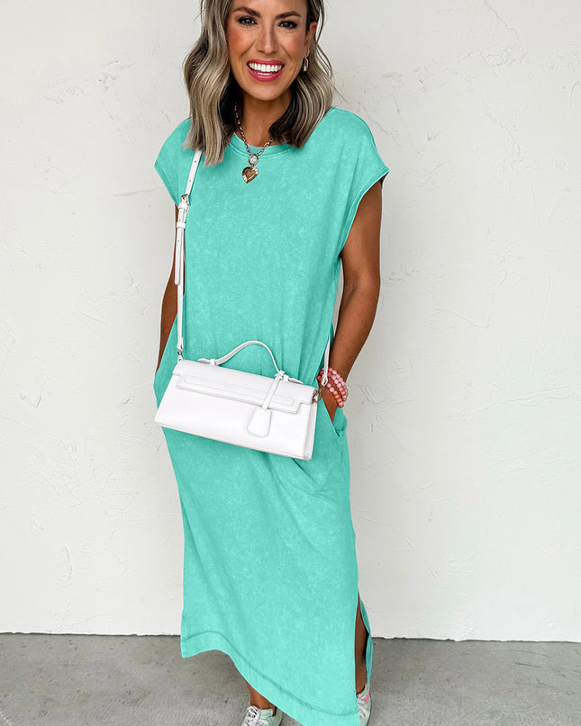 Carrot Pocketed T-shirt Long Dress