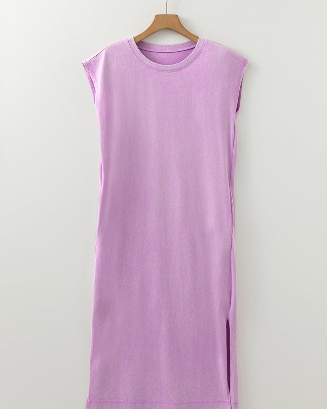 Carrot Pocketed T-shirt Long Dress