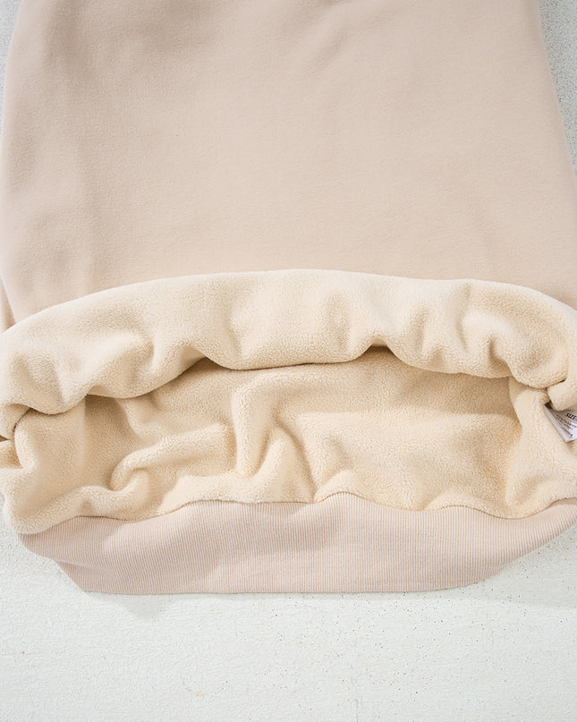 Bright Pink Oversize Drop Shoulder Reversible Mock Neck Sweatshirt