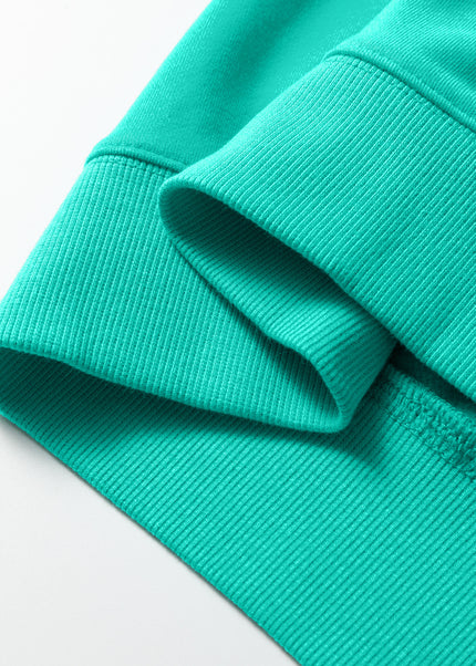 Bright Pink Oversize Blessed Embroidered Mock Neck Sweatshirt