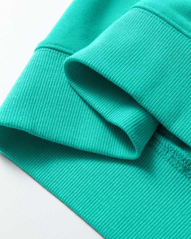 Bright Pink Oversize Blessed Embroidered Mock Neck Sweatshirt