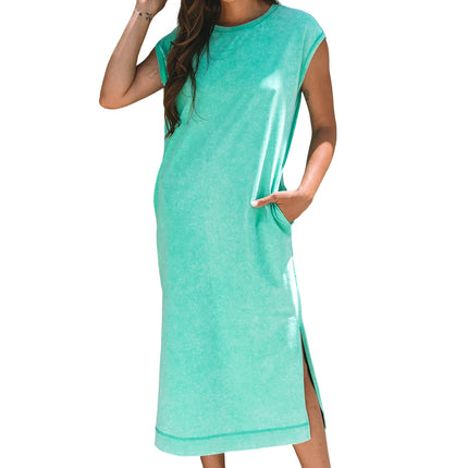 Carrot Pocketed T-shirt Long Dress