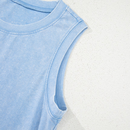 Sea Green Tank Mini Dress with Pockets