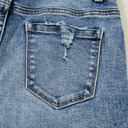 Ashleigh Blue Cuffed Straight Loose Jeans