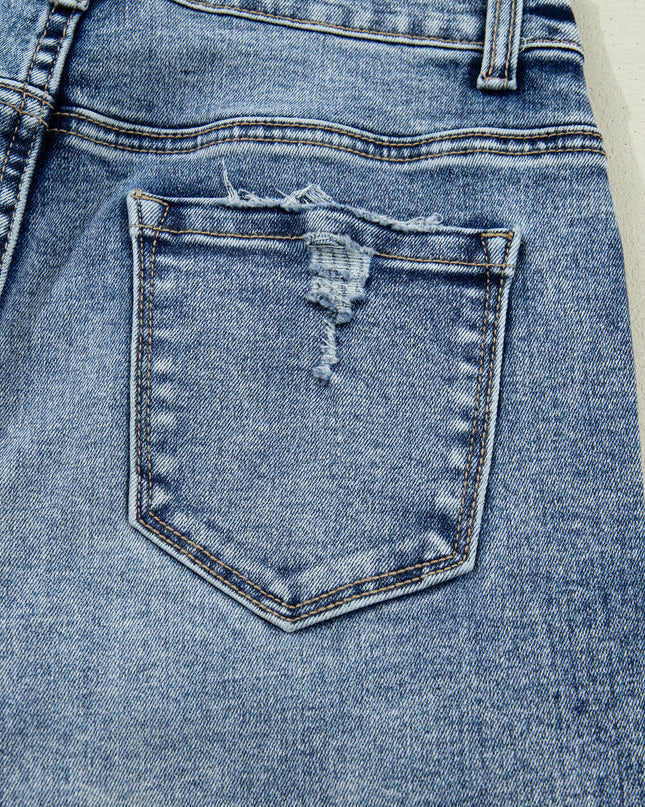 Ashleigh Blue Cuffed Straight Loose Jeans